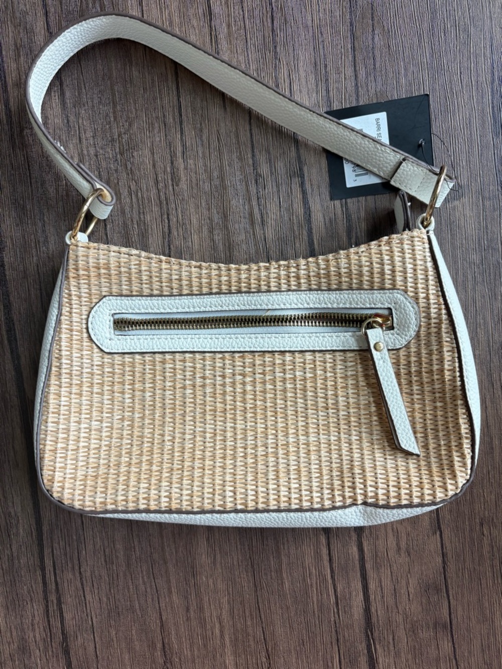 Nanette Lepore Cream and Natural Straw Shoulder Bag - Picture 2 of 5
